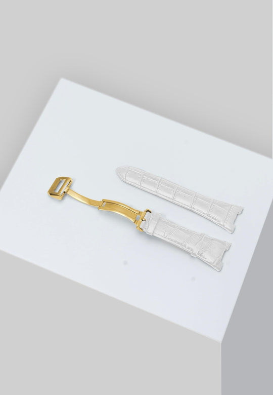 Golden Concept Apple Watch Strap Series 6 White/Gold 40mm