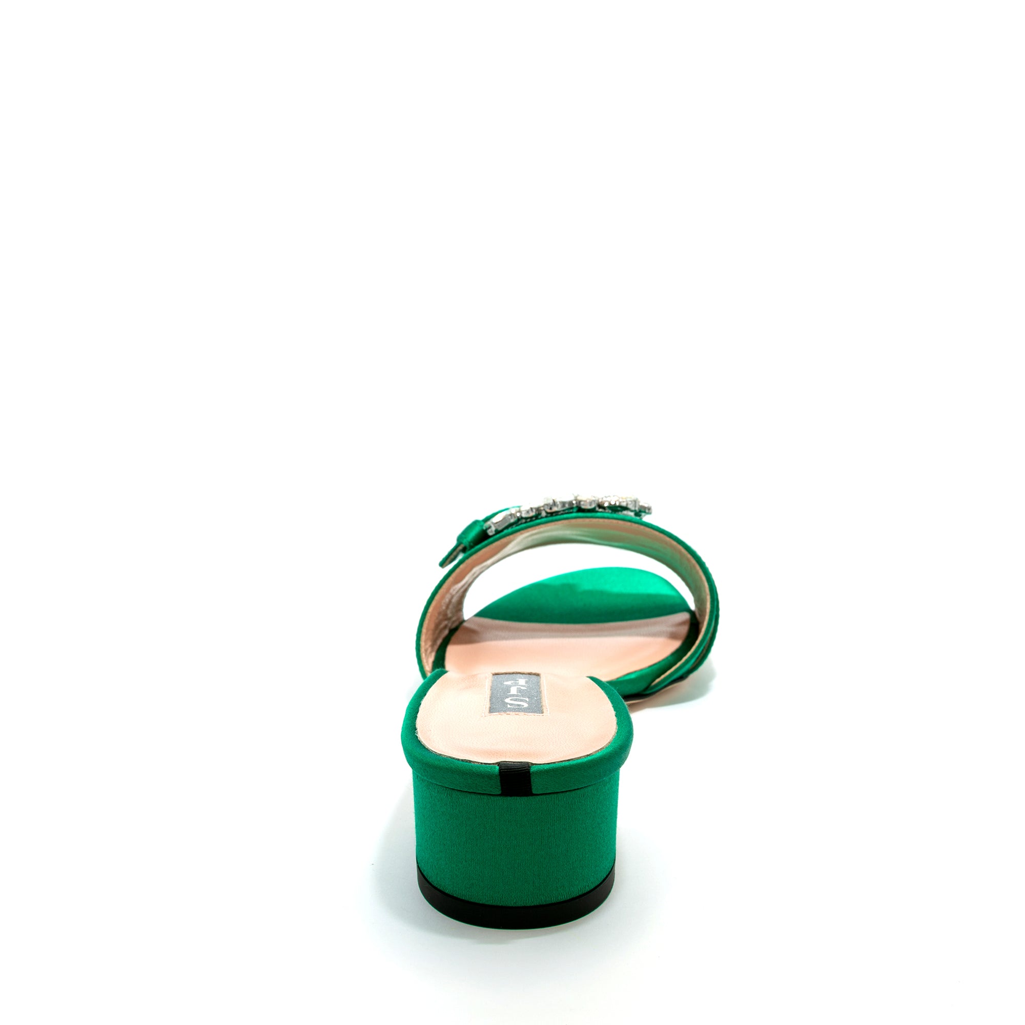 SJP By Sarah Jessica Parker Marna 50mm Emerald Satin - InstaRunway.com