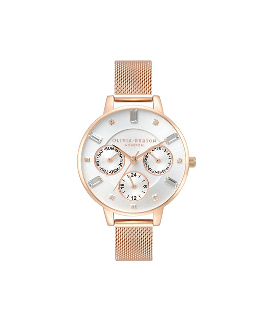 Olivia Burton Silver/White/Stone Watch
