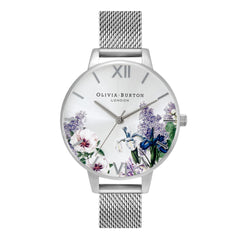 Olivia Burton Silver/Floral Watch