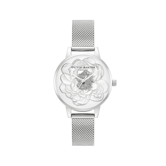Olivia Burton Silver/White Watch
