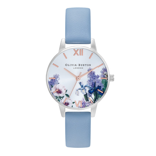 Olivia Burton Silver/Floral Watch