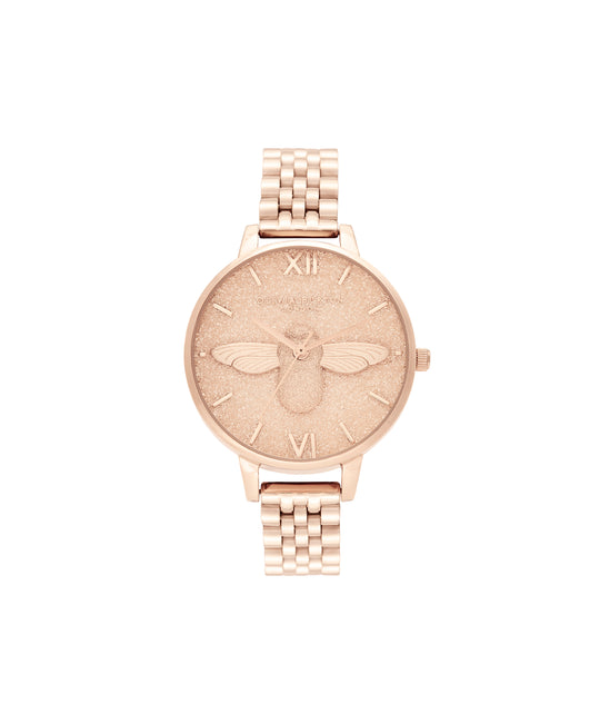 Olivia Burton Rose Gold/Glitter Watch