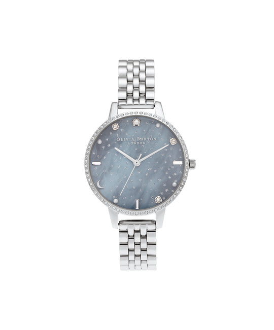 Olivia Burton Silver/Resin/Stone Watch
