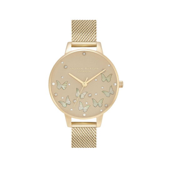 Olivia Burton Pgld/Fauxpl/Stone Watch
