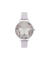Olivia Burton Purple/Floral/Butterfly Watch