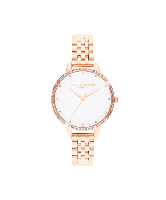 Olivia Burton White/Stone Watch