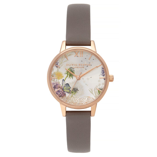 Olivia Burton Silver/Floral Watch
