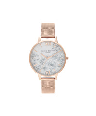 Olivia Burton White Terzo/Floral Watch