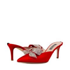Buy SJP by Sarah Jessica Parker Paley Red Satin Mules 70mm Online
