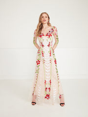 Temperley London Lucille V Neck Dress Cameo Pink 22SLCL54113