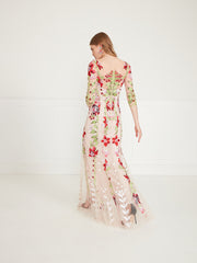 Temperley London Lucille V Neck Dress Cameo Pink 22SLCL54113
