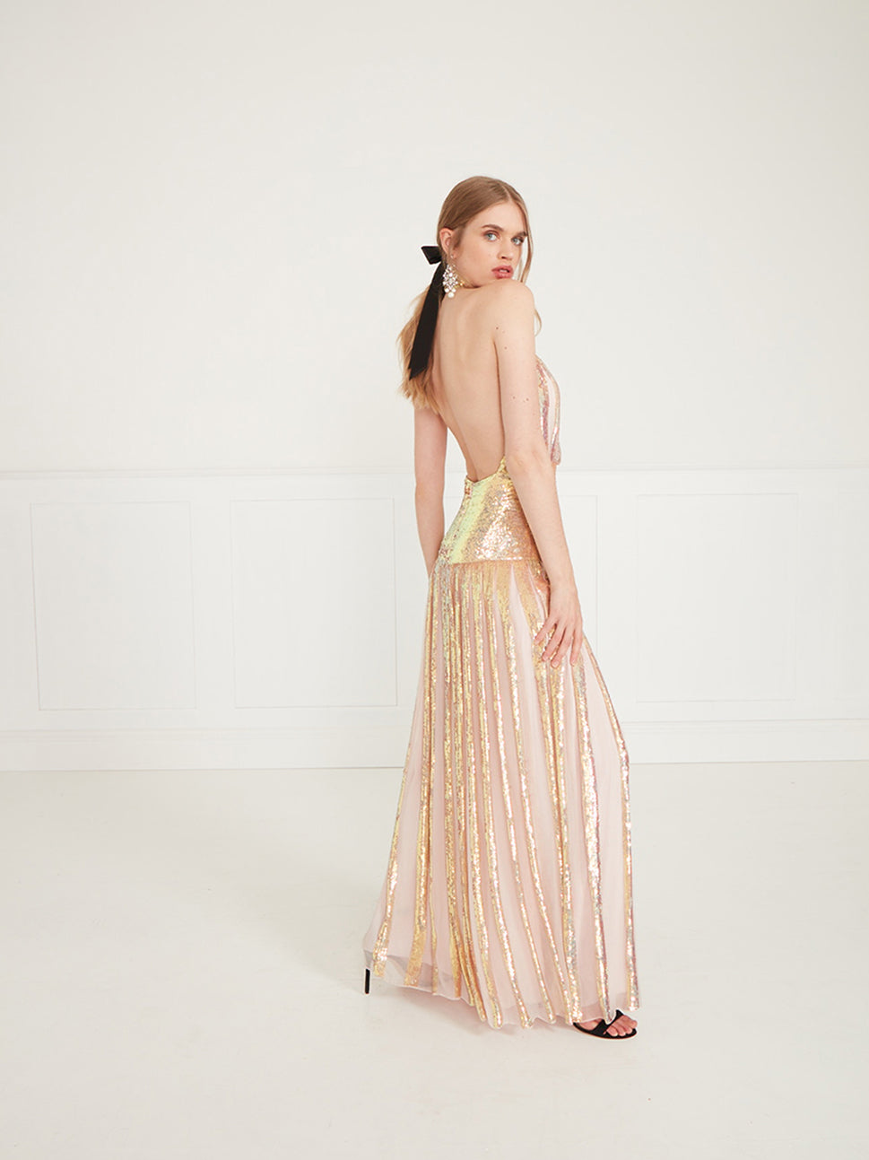 Temperley London Filigree Dress Iridescent Gold 20UHEV52362
