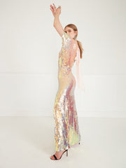 Temperley London Bardot Dress Iridescent Gold 20UHEV52426