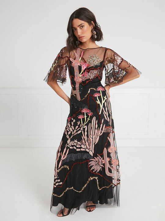 Temperley London Addison Long Dress Black