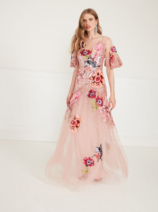 Temperley London Petal Gown Blush