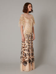 Temperley London Piper Gown Iridescent Gold 22SSPPP53648B