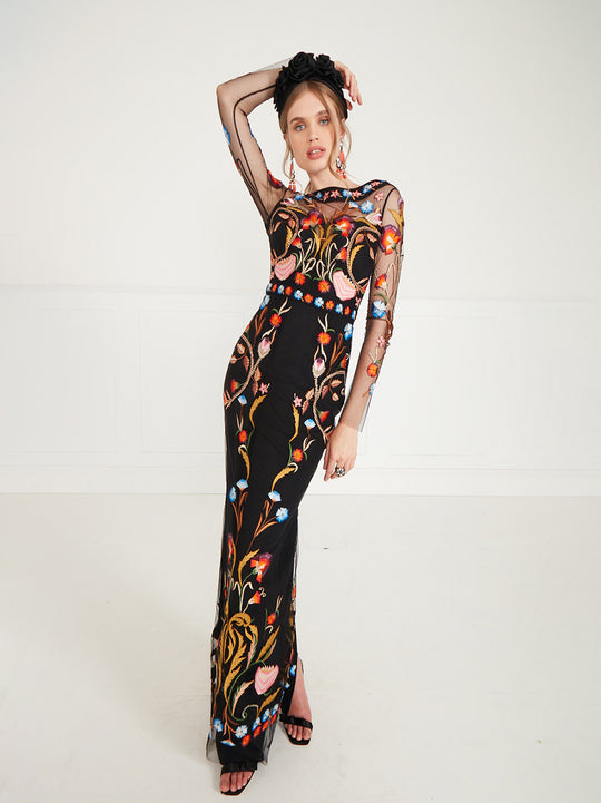 Temperley London Toledo Dress Black Mix