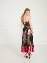 Temperley London Opera Strappy Dress Black Mix 00COHEV53087