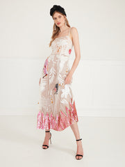 Temperley London Opera Strappy Dress White Mix 00COHEV53087
