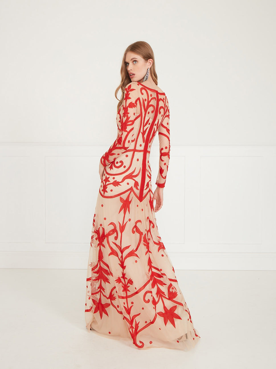 Temperley London Francine Tattoo Dress Poppy Red 00COHEV53739