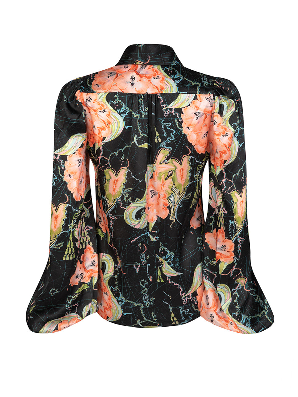 Temperley London Yolande Print Shirt Black Mix 23SYOL54364