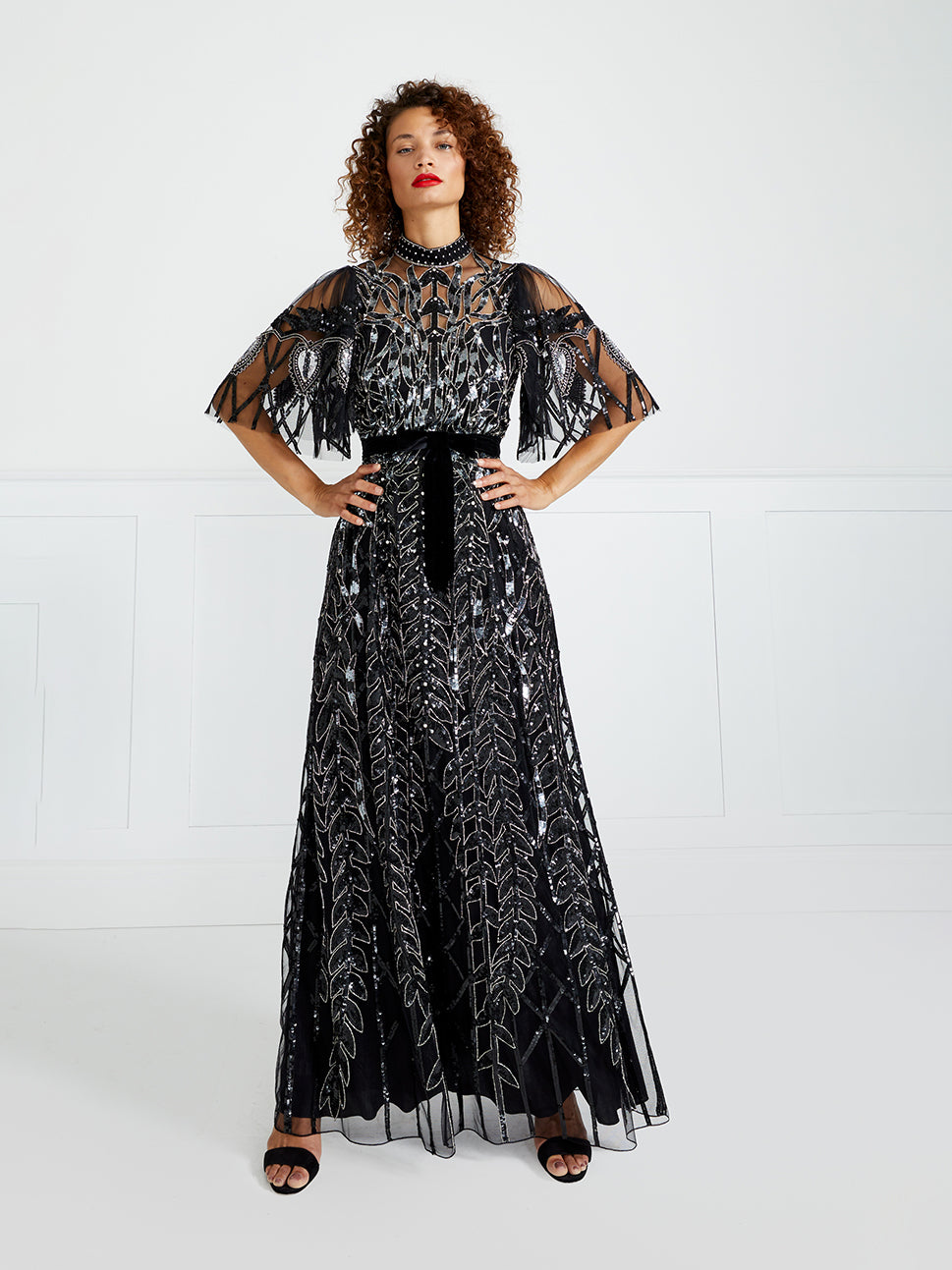 Temperley London Suzani Gown Black 23SSZN54474