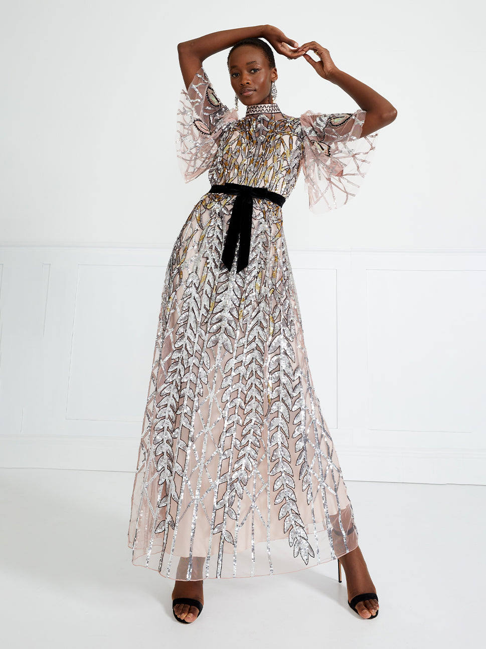 Temperley London Suzani Gown Rosewater 23SSZN54474