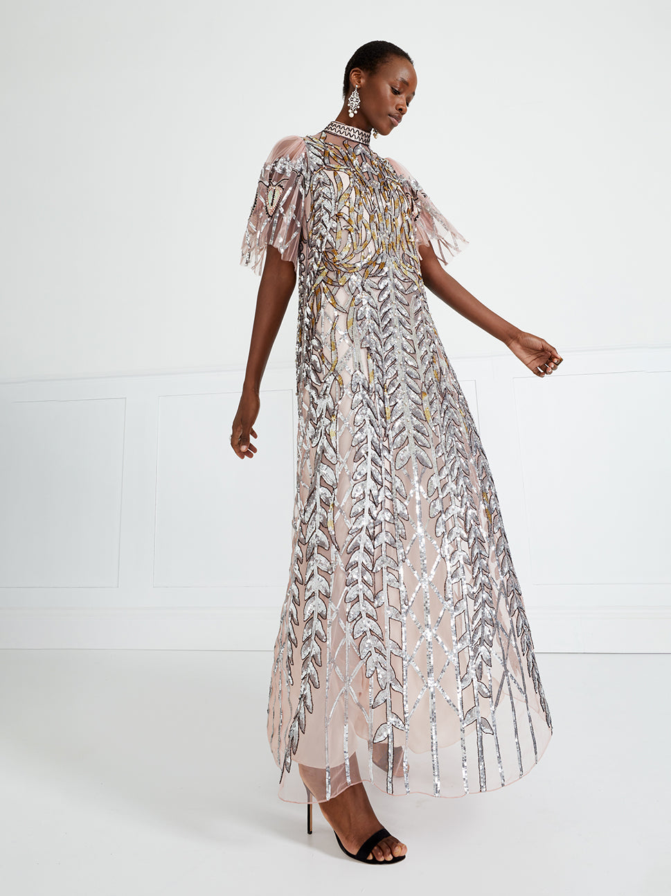 Temperley London Suzani Gown Rosewater 23SSZN54474