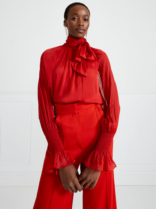 Temperley London Quintette Blouse Poppy Red