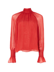 Temperley London Quintette Blouse Poppy Red 23SQUN53825