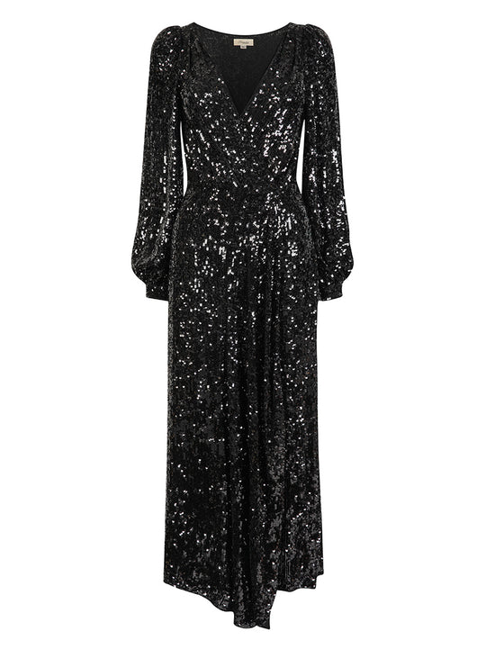 Temperley London Odessa Wrap Dress Black