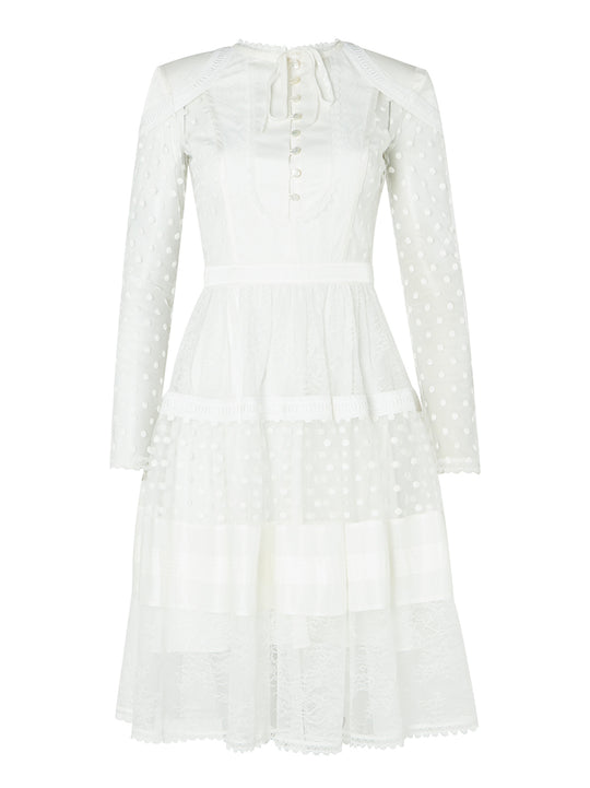 Temperley London Marlow Sleeved Dress White