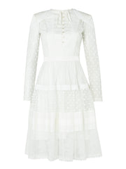 Temperley London Marlow Sleeved Dress White 23SMRW54425