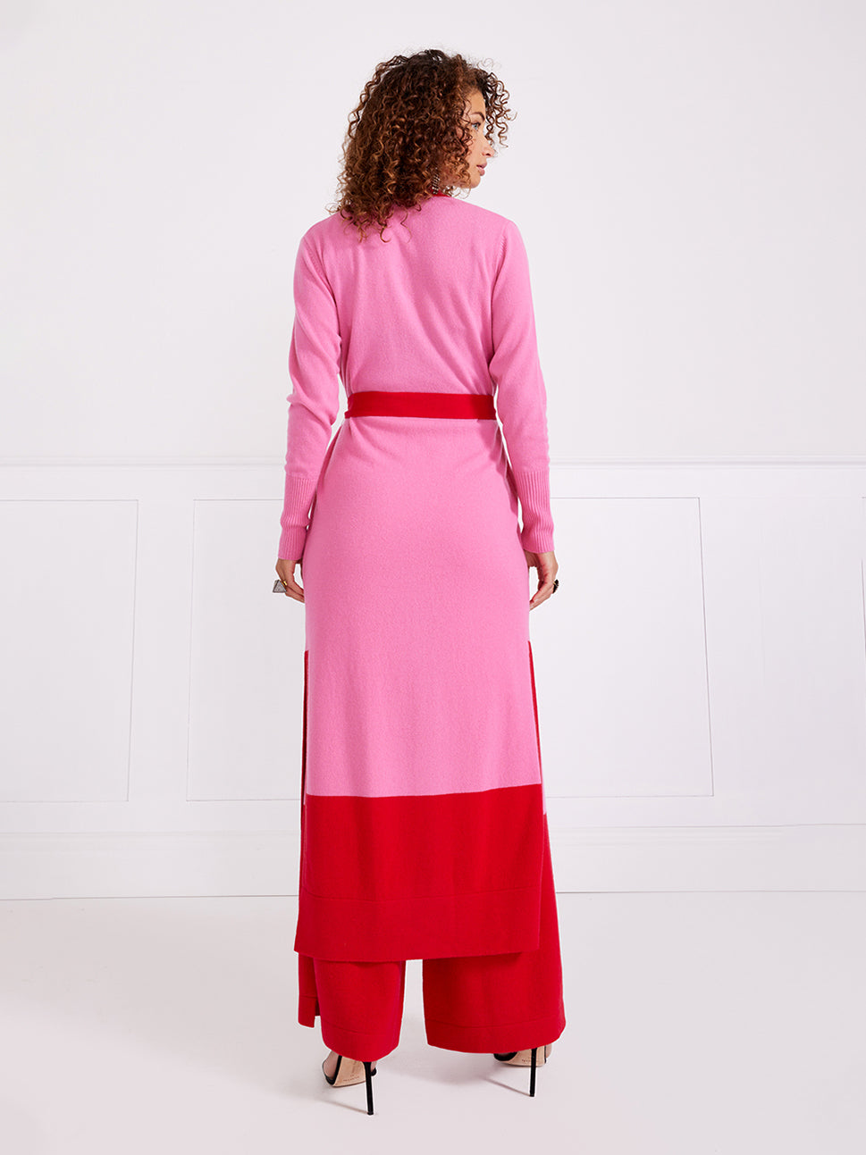 Temperley London Explorer Knit Cardigan Hot Pink Mix 23SEPL52633
