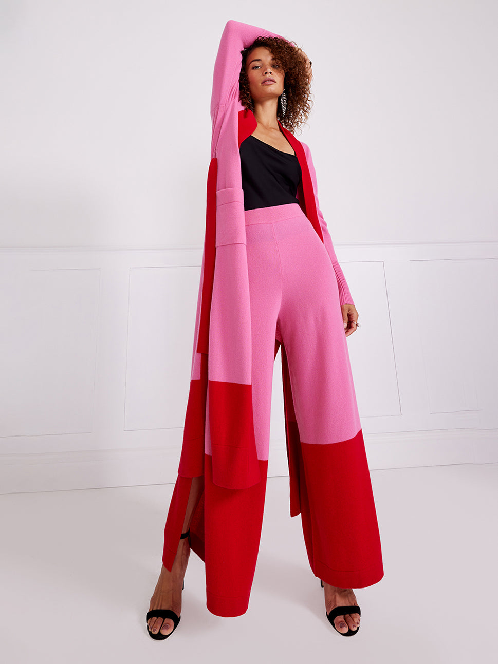 Temperley London Explorer Knit Cardigan Hot Pink Mix 23SEPL52633