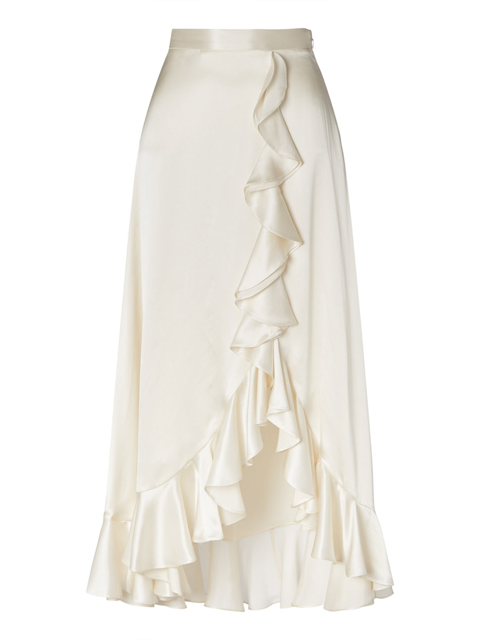 Temperley London Skyler Ruffle Skirt Winter White 23SSKR54361