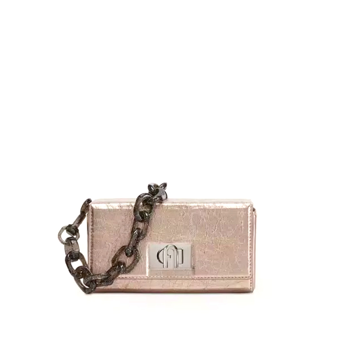 Furla Bloom Bag Mini Crossbody "Metal Rosa" - InstaRunway.com