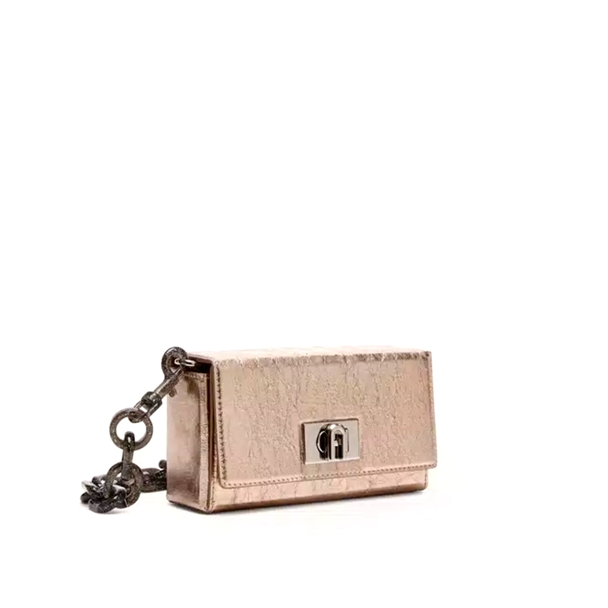 Furla Bloom Bag Mini Crossbody "Metal Rosa" - InstaRunway.com