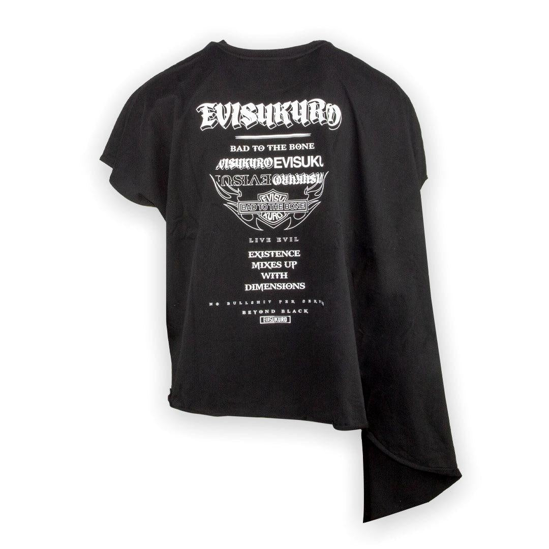 Buy Evisu Women'S Evisukuro Slogans Asymmetric S/S Tee Online