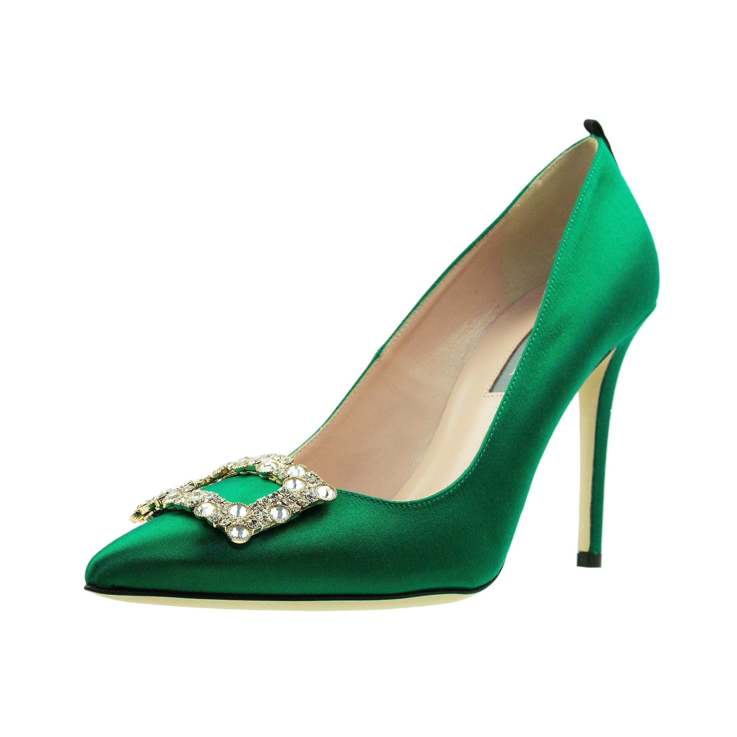Shop SJP by Sarah Jessica Parker Emerald Green color Pumps for Women ...