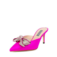 Buy SJP by Sarah Jessica Parker Paley Pink Satin Mules 70mm Online